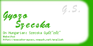 gyozo szecska business card